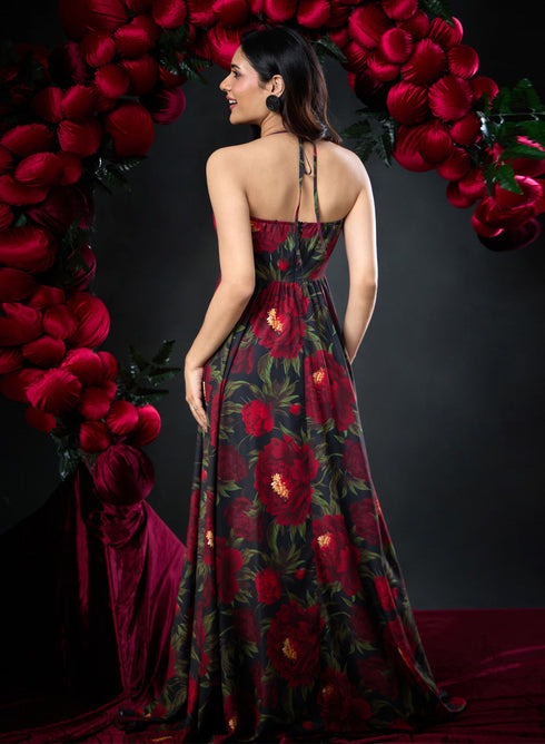 Deep V Neck Strappy Summer Dress