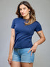 Navy Blue Basic Crew Neck T-shirt