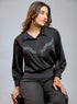 Black Embroidered Long Sleeve Shirt