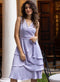 V Neck Layered Chiffon Dress