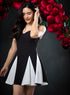 Sweetheart Neckline Paneled Mini Dress