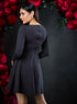 Long Sleeve Waistless Ponte Knit Dress