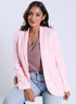 Over Sized Formal Blazer- Pastel Pink