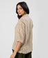 Flared Sleeve Brown Shirt