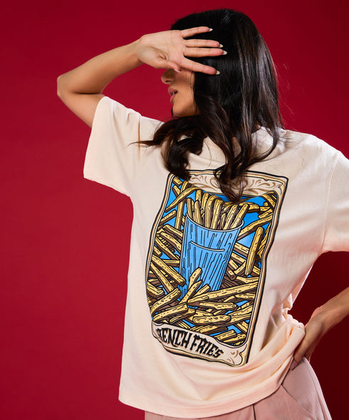 Love For French Fries Over Sized Tshirt