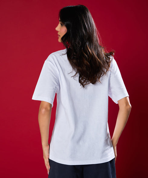 Colourful Rooster Printed Oversized Tshirt