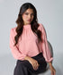 Double Frilled Long Sleeve Pink Top