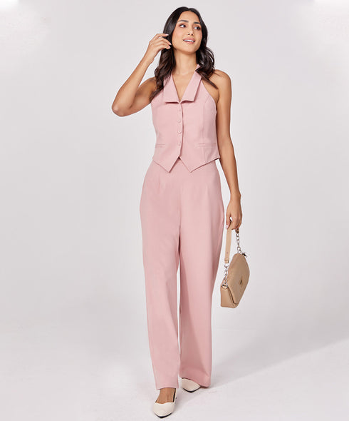 Flared Leg Formal Pink Pant