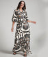 Front Buttoned Printed Maxi Dress