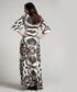 Front Buttoned Printed Maxi Dress