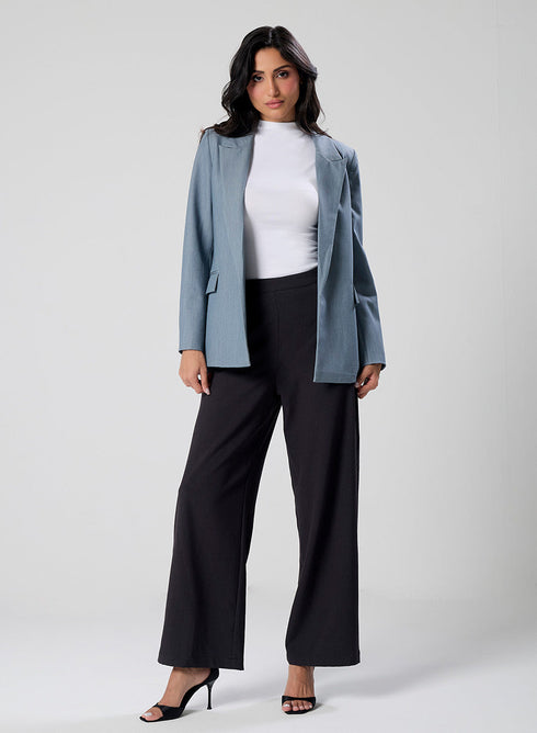 Marl Blue Colour Classic Formal Blazer