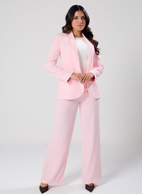 Over Sized Formal Blazer- Pastel Pink