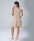 Pleated Wrap Formal Dress