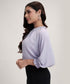 Neck Detailed Chiiffon Long Sleeve Top