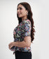 Vneck Half Sleeve Printed Peplum Top