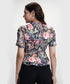 Vneck Half Sleeve Printed Peplum Top