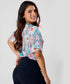 Vneck Flared Sleeve Printed Top