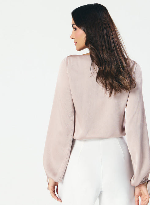 Square Neck Top with Large Sleeve Top