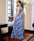 Halter Neck Printed Maxi Dress