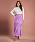 Butterfly Wings Printed Chiffon Skirt