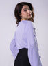 Split Sleeve With Bow Chiffon Lavendar Top