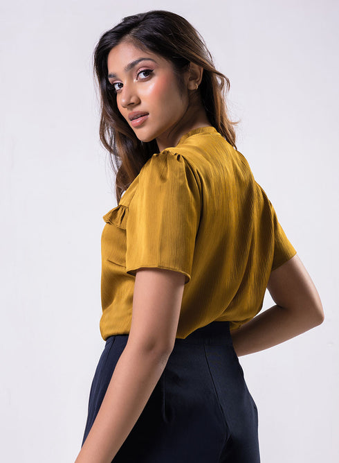 Short Sleeve Frilled Top