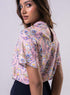 Raglan Sleeve Printed Pink Top