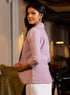 Basic Lapel Collared Blazer - Lavendar