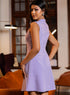 Front Paneled Mini Dress With Flaps - Lavender