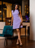 Front Paneled Mini Dress With Flaps - Lavender