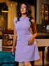 Front Paneled Mini Dress With Flaps - Lavender