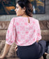 Half Sleeve Printed Pink Top