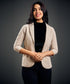 3/4 Sleeve Beige Office Blazer