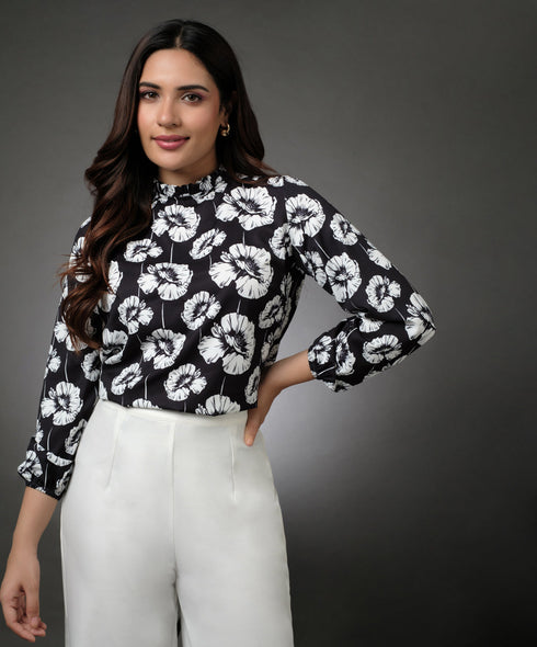 Long Sleeve Printed Top