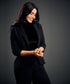 3/4 Sleeve Black Office Blazer