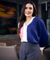 Color Block Contrast Panel Blouse