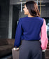 Color Block Contrast Panel Blouse
