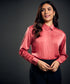 Work Wear Satin Pink Blouse