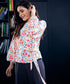 Floral Printed Waist Tie Chiffon Top