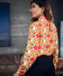 Neck Tie Printed Chiffon Top