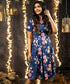Blue Base Floral Short Sleeve Dress