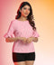Half Sleeve Round Neck Flouncy Top