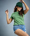 Basic Crew Neck Green Tshirt