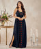 Embroidered Strappy Blue Maxi