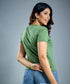 Basic Crew Neck Green Tshirt