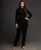 Black Long Sleeve Formal Jumpsuit