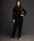 Black Long Sleeve Formal Jumpsuit