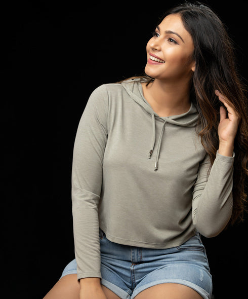 Light Green Long Sleeved Hoodie