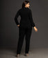 Black Long Sleeve Formal Jumpsuit
