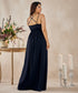 Embroidered Strappy Blue Maxi